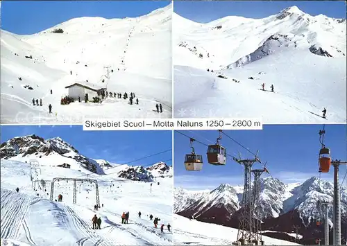 Bad Scuol Skigebiet Seilbahnen Sessellifte Motta Naluns Kat. Scuol