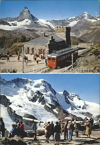 Zermatt VS Matterhorn Gornergrat Station Fernrohre Breithorn  Kat. Zermatt