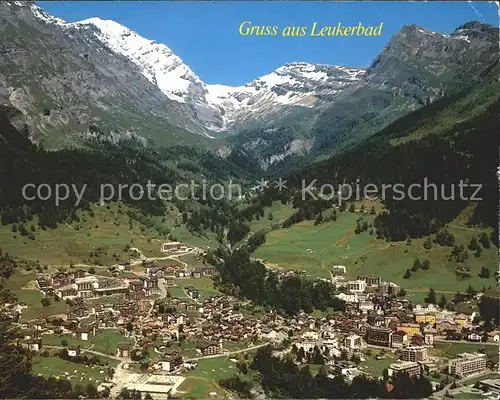 Leukerbad Fliegeraufnahme Balmhorn Gitzigurgge Kat. Loeche les Bains