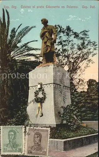 Palermo Buenos Aires Estatua al poeta Echeverria Kat. Buenos Aires