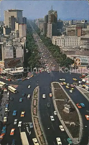 Mexico Vista Panoramica de ave. Reforma Glorieta Caballito Kat. Mexiko