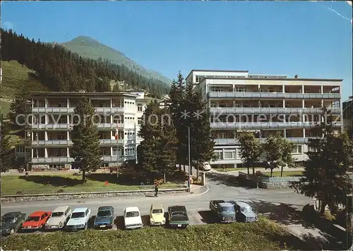 Davos Platz GR Sanatorium Sanitas mit Haus Georg / Davos /Bz. Praettigau-Davos