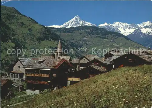 Graechen VS mit Bietschhorn Breithorn Nesthorn Kat. Graechen