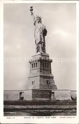 Foto Rotary Nr. 10781 39 Statue of Liberty New York Kat. United States