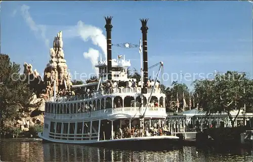 Disneyland California Gatherin Steam Sternwheeler Mark Twain Heckraddampfer Kat. Anaheim