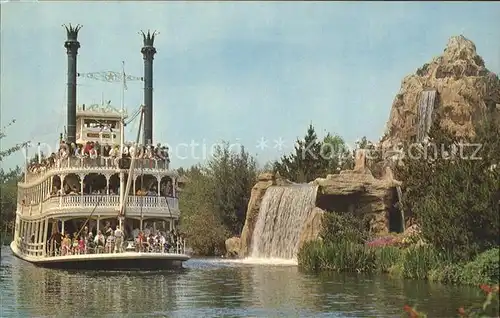 Disneyland California Mark Twain steamboat Cascade Peak Dampfer Kat. Anaheim