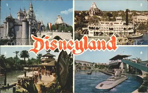 Disneyland California Sleeping Beauty s Castle Mark Twain Jungle Cruise Submarine Ride  Kat. Anaheim