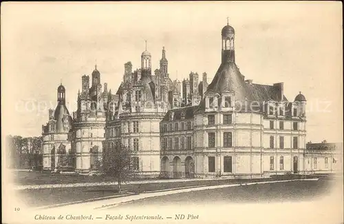 Chambord Blois Chateau Facade Septentrionale Kat. Chambord