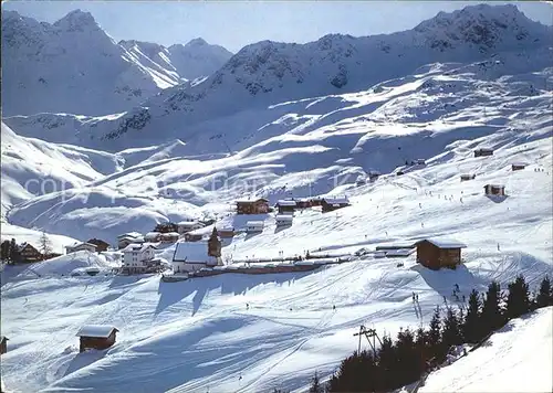 Arosa GR Bergkirchli Skigebiet Kat. Arosa