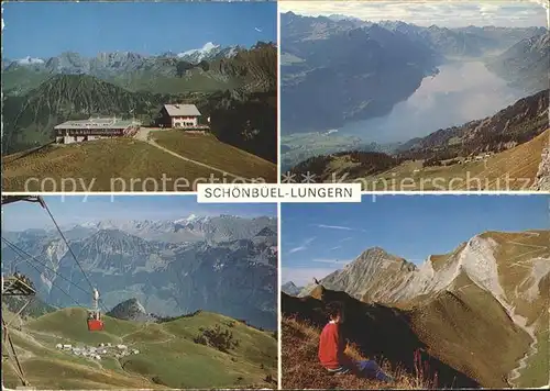 Schoenbueel Lungern Berghotel Bellevue Gondelbahn Berneralpen mit Brienzersee Wanderweg / Lungern /Bz. Obwalden