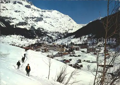 Leukerbad Spazierweg nach Birchen Balmhorn und Gitzifurgge Kat. Loeche les Bains