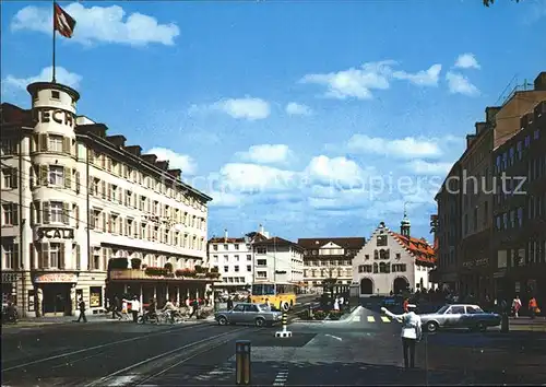 St Gallen SG Am Bohl mit Hotel Hecht und Waaghaus Kat. St Gallen