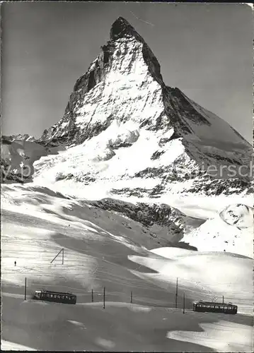 Zermatt VS Gornergratbahn mit Matterhorn Kat. Zermatt