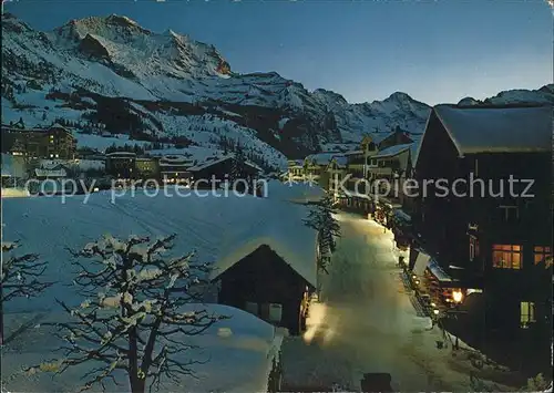 Wengen BE bei Nacht Kat. Wengen