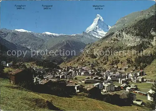 Zermatt VS mit Matterhorn Furgghorn Furggrat Kat. Zermatt