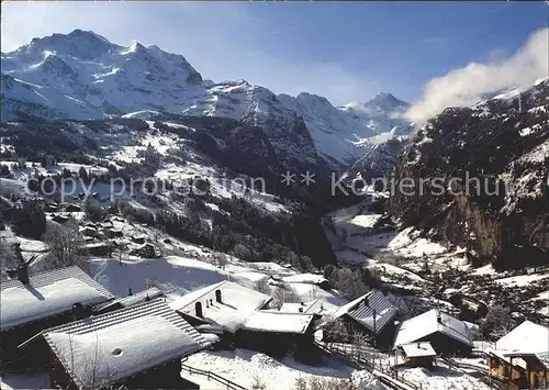 Wengen BE Lauterbrunnental Jungfrau Breithorn Kat. Wengen