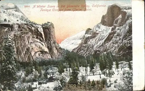 Yosemite Valley Winter Scene Tenieya Canyon Kat. United States
