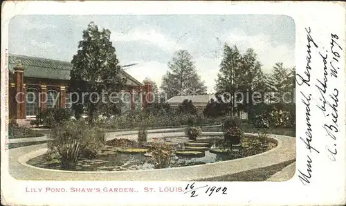 St Louis Missouri Lily Pond Shaws Garden Kat. 