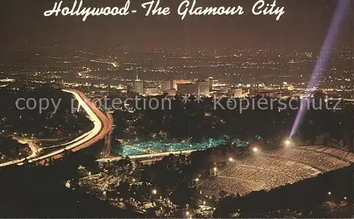 Hollywood California Night View from Mulholland Drive Kat. Los Angeles United States