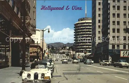 Hollywood California Vine Cars Street Kat. Los Angeles United States