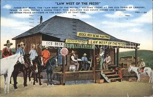 Pecos Texas Law West Pferde Reiter Kat. Pecos