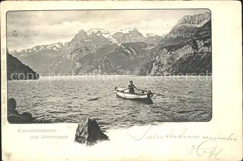 Vierwaldstaettersee SZ und Urirotstock Bootspartie Kat. Brunnen