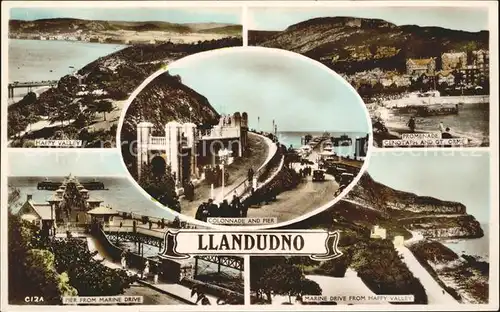 Llandudno Wales Happy Valley Promenade Pier Marine Drive Colonnade Excel Series / Conwy /
