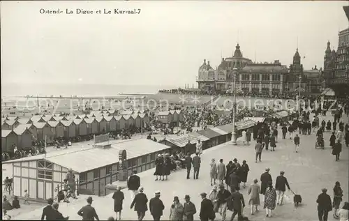 Ostende Flandre La Digue et le Kursaal Kat. 