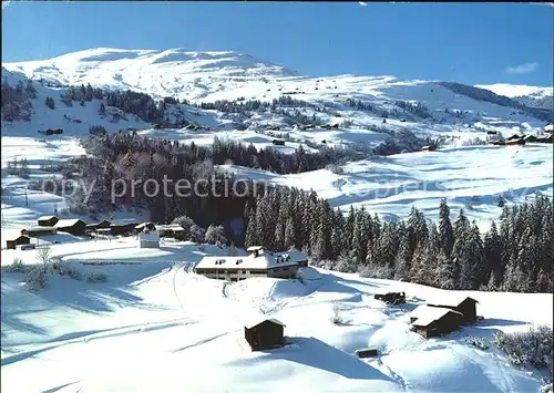 Valata Platenga und Egga mit Skigebiet vom Stai Kat. Obersaxen