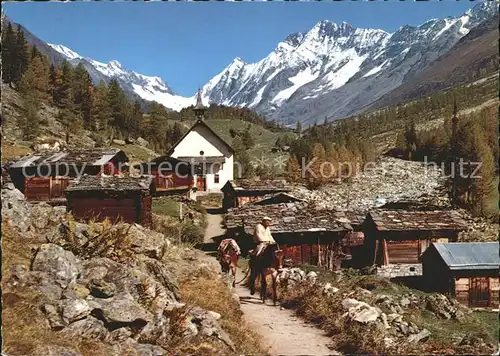 Loetschental mit Kuehmatt und Schienhorn Kat. Kippel