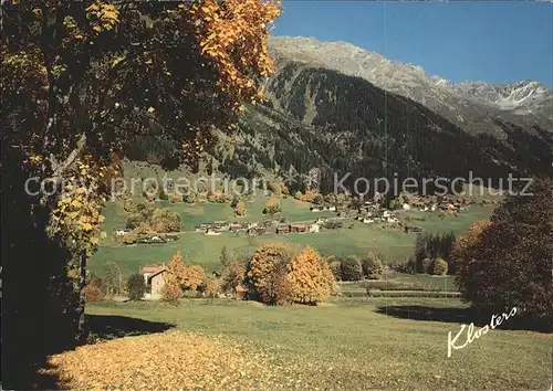 Klosters GR Monbiel Panorama Kat. Klosters