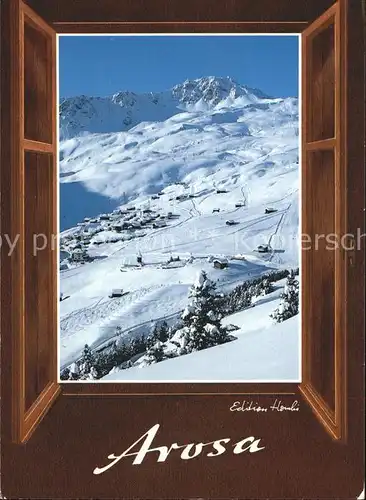 Arosa GR Skigebiet mit Carmenna und Hoernli Kat. Arosa