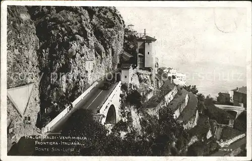 Grimaldi di Ventimiglia Ponte San Luigi Frontiera Italiana Grenze