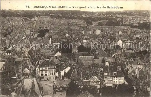 Besancon les Bains Vue generale prise de Saint Jean Kat. Besancon Doubs
