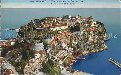 Monaco Vue generale du Rocher Kat. Monaco