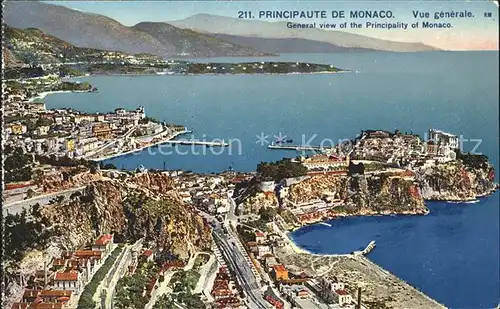Monaco Vue generale Le Rocher de la Principaute Kat. Monaco