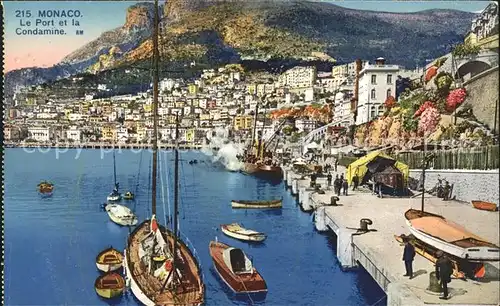 Monaco Le Port et la Condamine Bateau Kat. Monaco