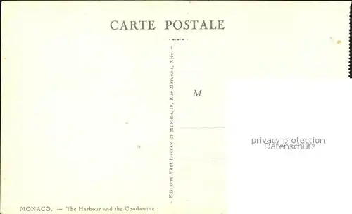 Monaco Le Port et la Condamine Bateau Kat. Monaco