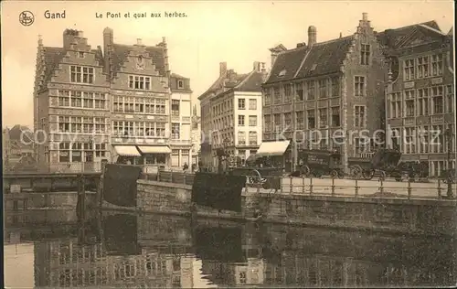 Gand Belgien Pont et quai aux herbes Kat. Gent Flandern