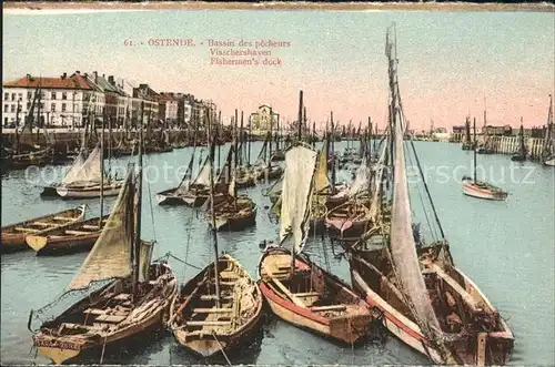 Ostende Flandre Bassin des pecheurs Fischerhafen Kat. 