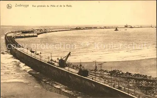 Zeebrugge Vue generale du Mole et de la Rade Kat. 