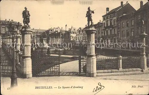 Bruxelles Bruessel Square d Arenberg Statue Kat. 