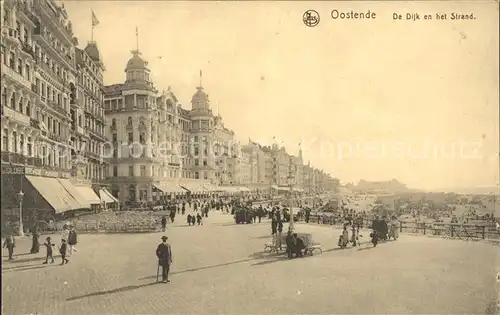 Ostende Flandre De Dijk en het Strand Kat. 