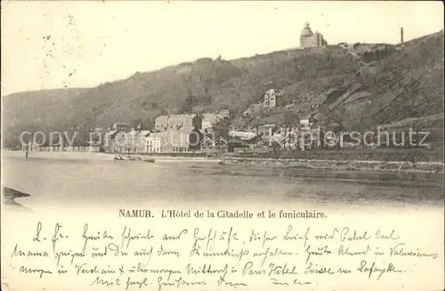 Namur Wallonie Hotel de la Citadelle et le funiculaire Kat. 