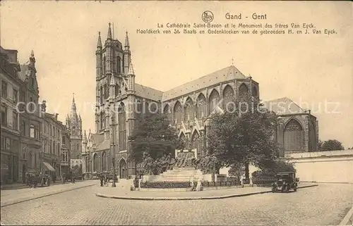 Gand Belgien Cathedrale Saint Bavon Monument des freres Van Eyck Kat. Gent Flandern