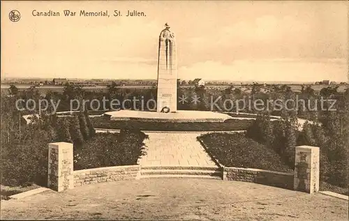 Saint Julien West Vlaanderen Canadian War Memorial