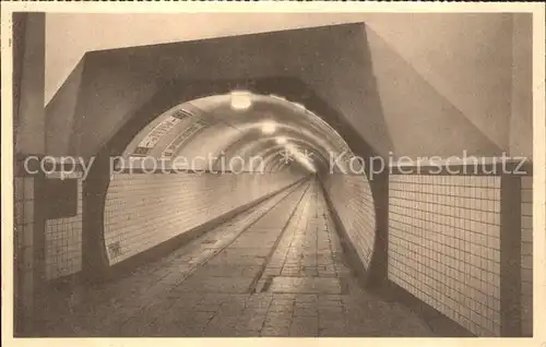 Anvers Antwerpen Tunnel pour pietons sous l Escaut Kat. 