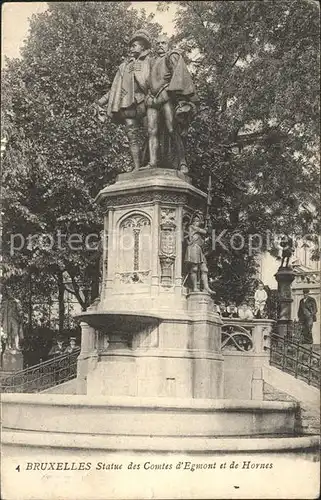 Bruxelles Bruessel Statue des Comtes d Egmont et de Hornes Monument Kat. 