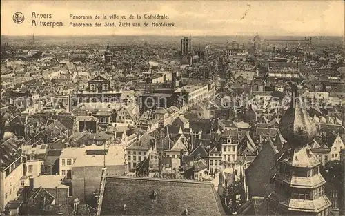 Anvers Antwerpen Panorama de la ville vu de la Cathedrale Kat. 