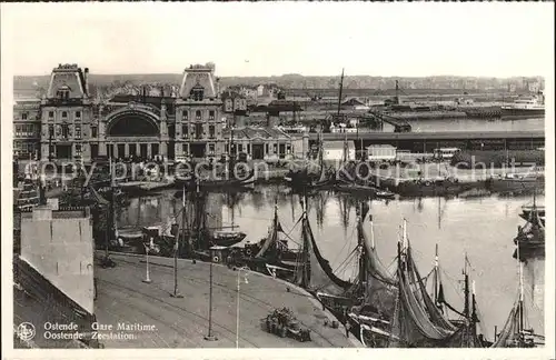 Ostende Flandre Gare Maritime Bateau Kat. 